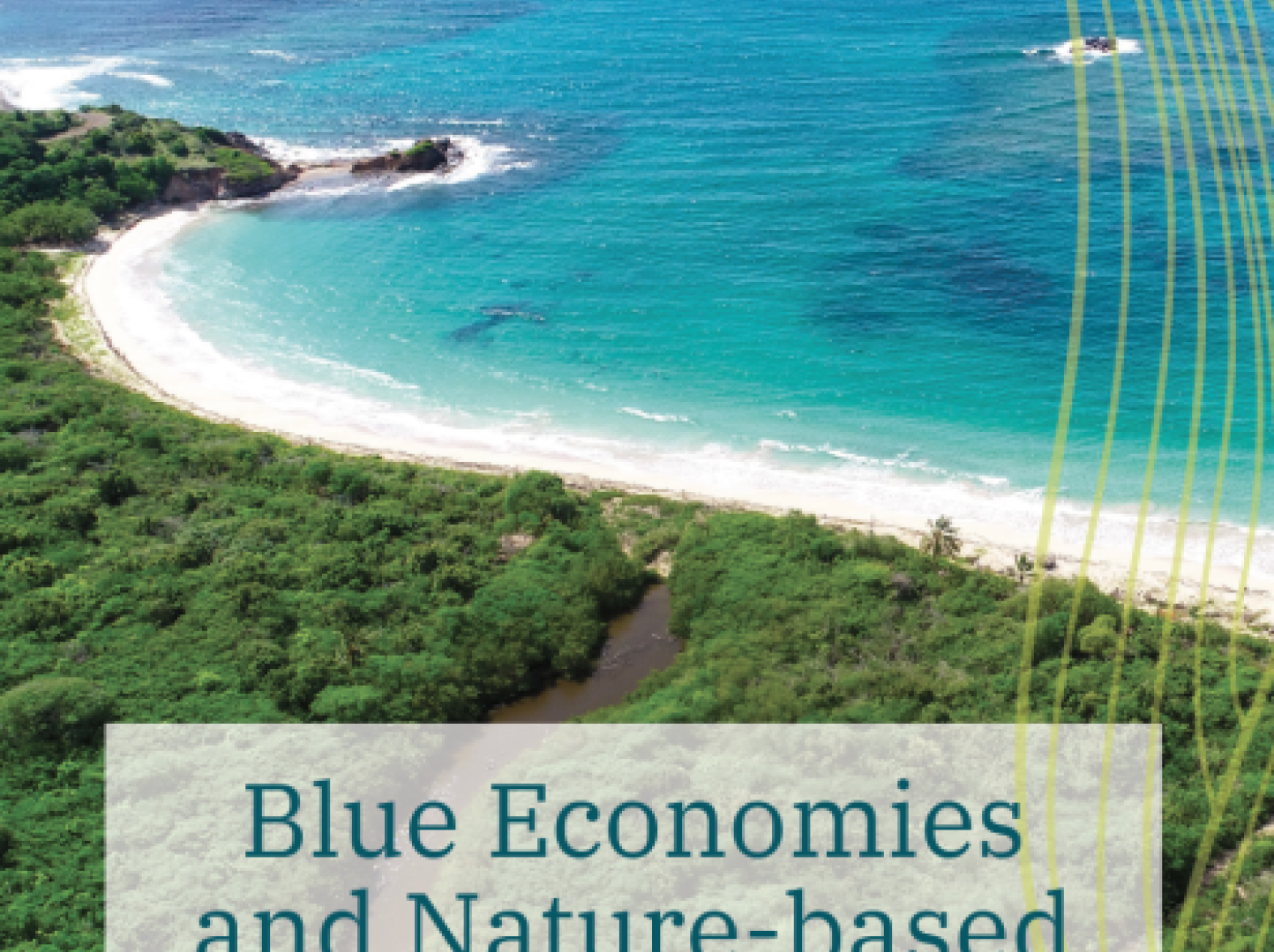 Title of report superimposed on photo of a bay (front to back forest, sand, sea) 