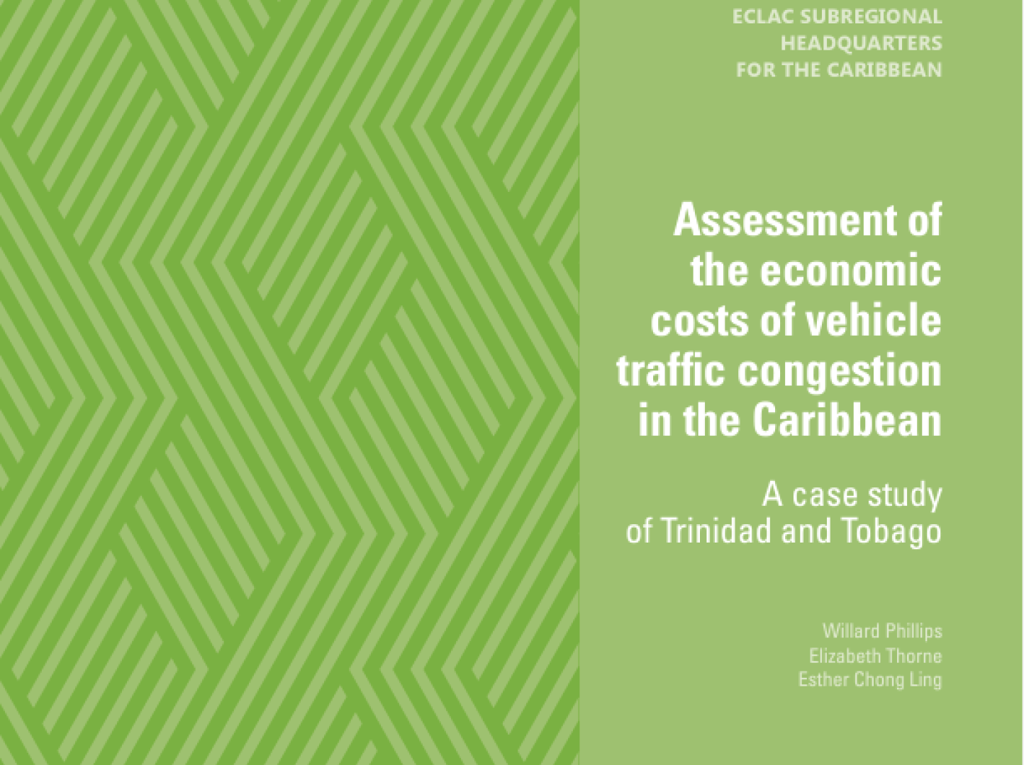 Assessment of the economic costs of vehicle traffic congestion in the Caribbean: a case study of Trinidad and Tobago