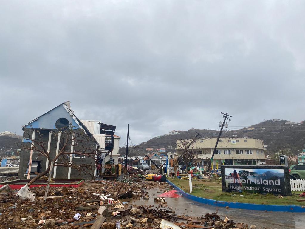 Hurricane Beryl devastating impact on Union Island in Saint Vincent and the Grenadines 