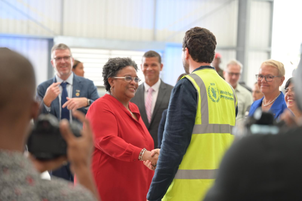 Prime Minister of Barbados, Mia Amor Mottley, attends the inauguration Caribbean Regional Logistics hub and Centre of Excellence in Barbados.