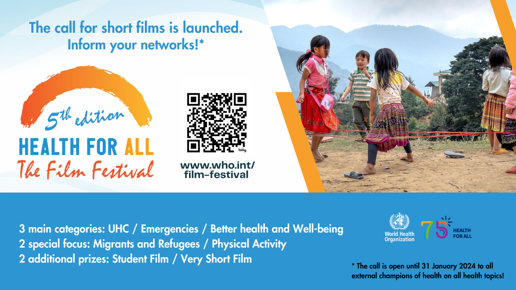 Launch of the 5th call for short films by the Health for All Film Festival!