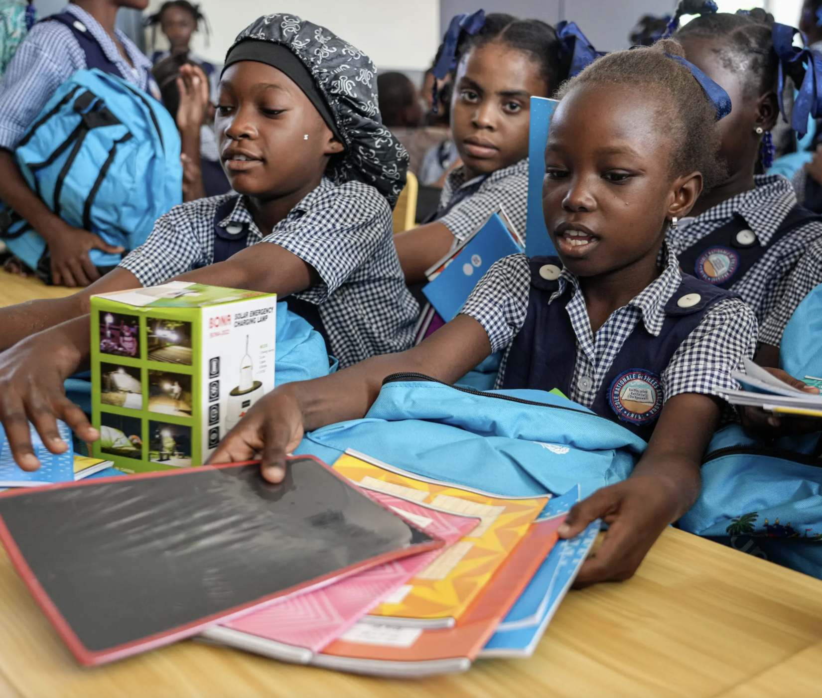 Launch of the ‘Back-to-School’ campaign at École Nationale Mixte de Léogâne on 2 October in Haiti.