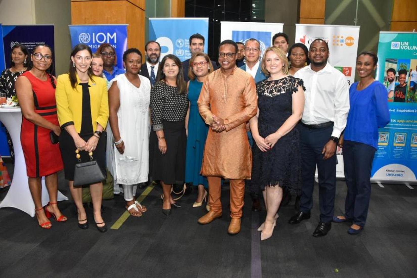 A group of individuals in attendance at the UN Day 2024 celebrations in Trinidad and Tobago