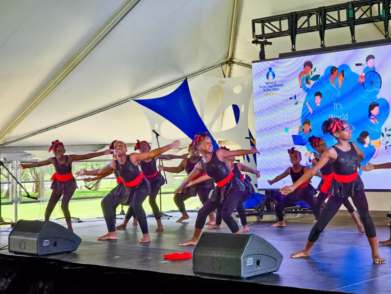 Sharon Dancers performing "Together Hope" for World Children's Day 2024 in Barbados