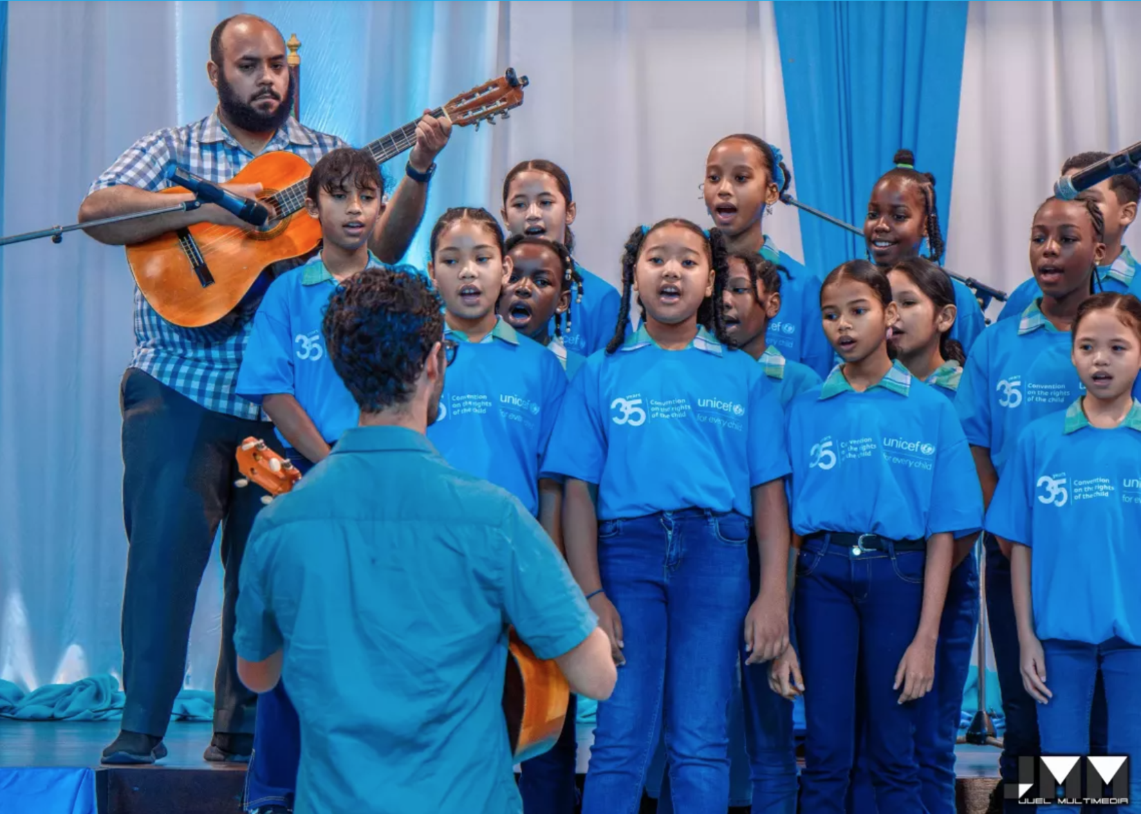 Children perform at CRC@35 event in Suriname