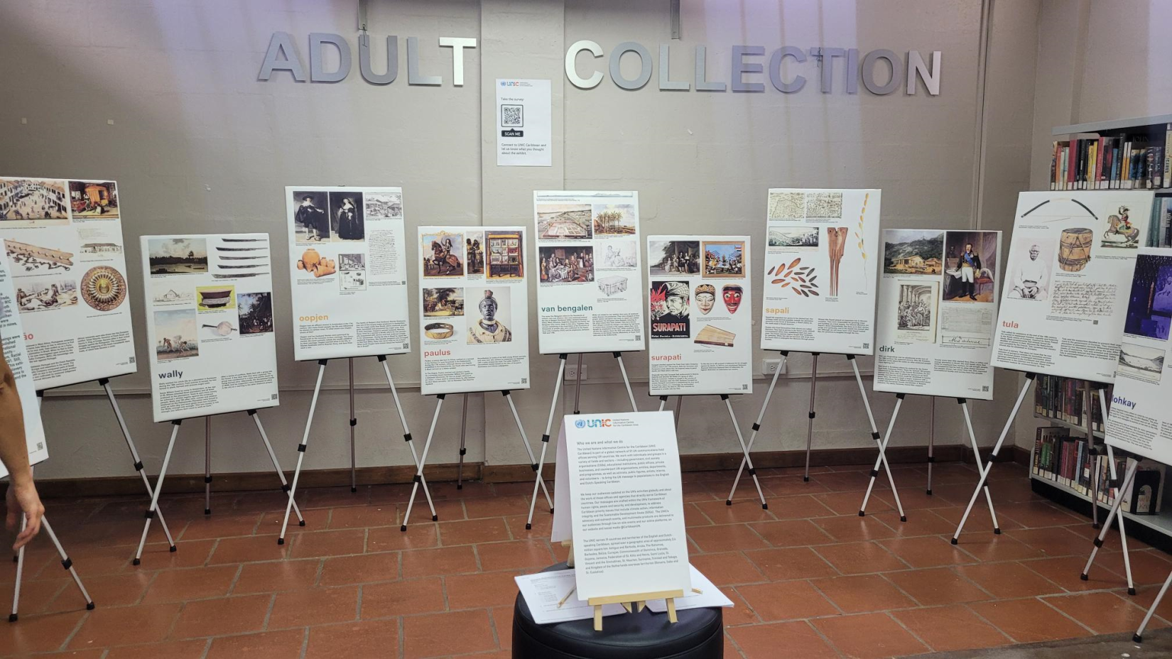 The exhibit at the Maloney Public Library