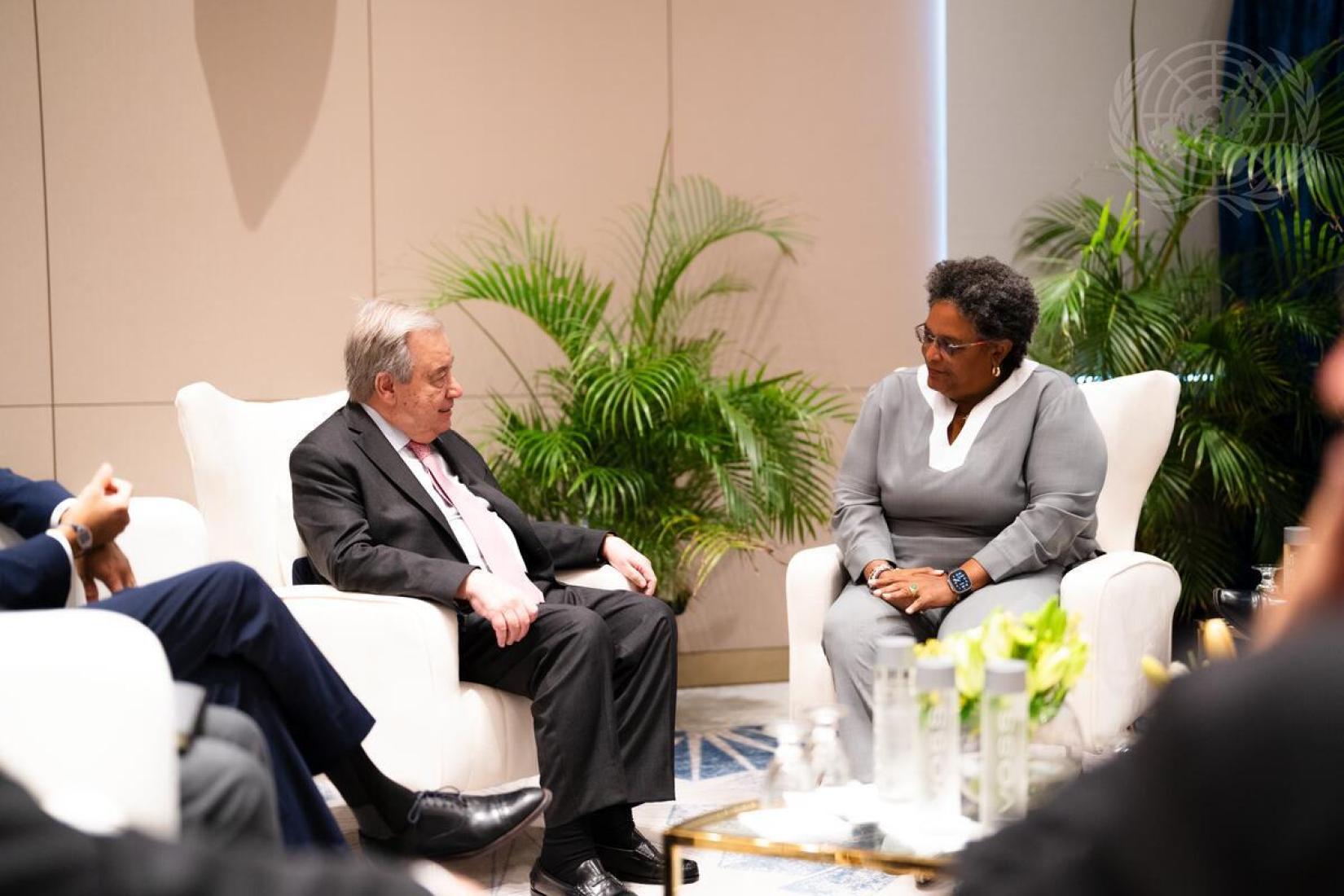 Mia Amor Mottley, Prime Minister, Minister for National Security and the Public Service, and Minister for Finance, Economic Affairs and Investment of Barbados, addresses the general debate of the General Assembly’s seventy-eighth session.