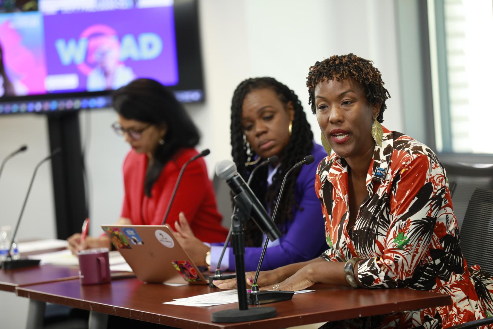 Tonni Brodber, Head of Secretariat, UN Women’s Peace and Humanitarian Fund (WPHF), participates on panel. 