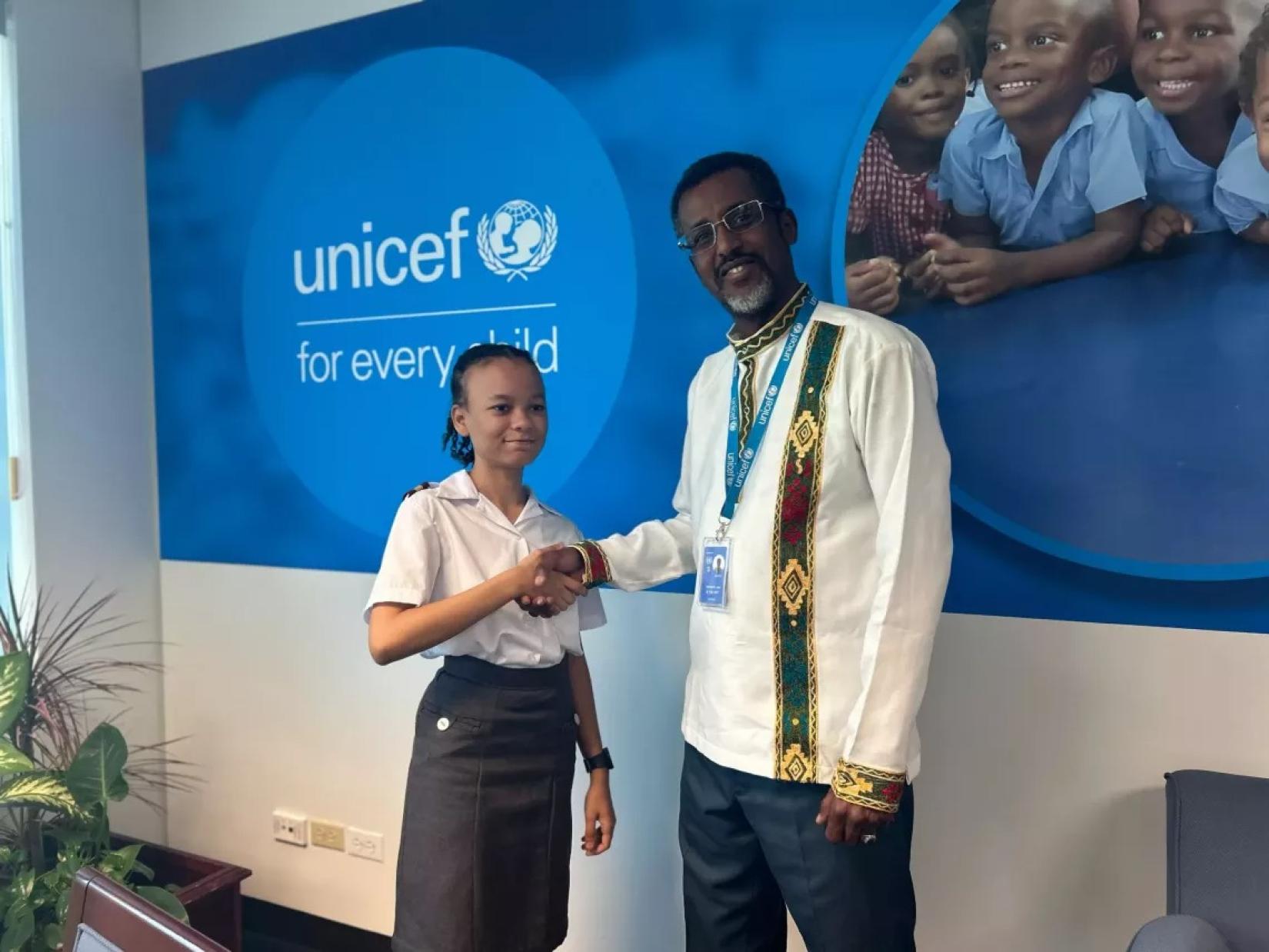 Musse looks forward to engaging with policymakers across the Eastern Caribbean, but more importantly, to connecting with children and young people. The UNICEF Representative recently met with UNICEF Youth Advocate, Maria Marshall.