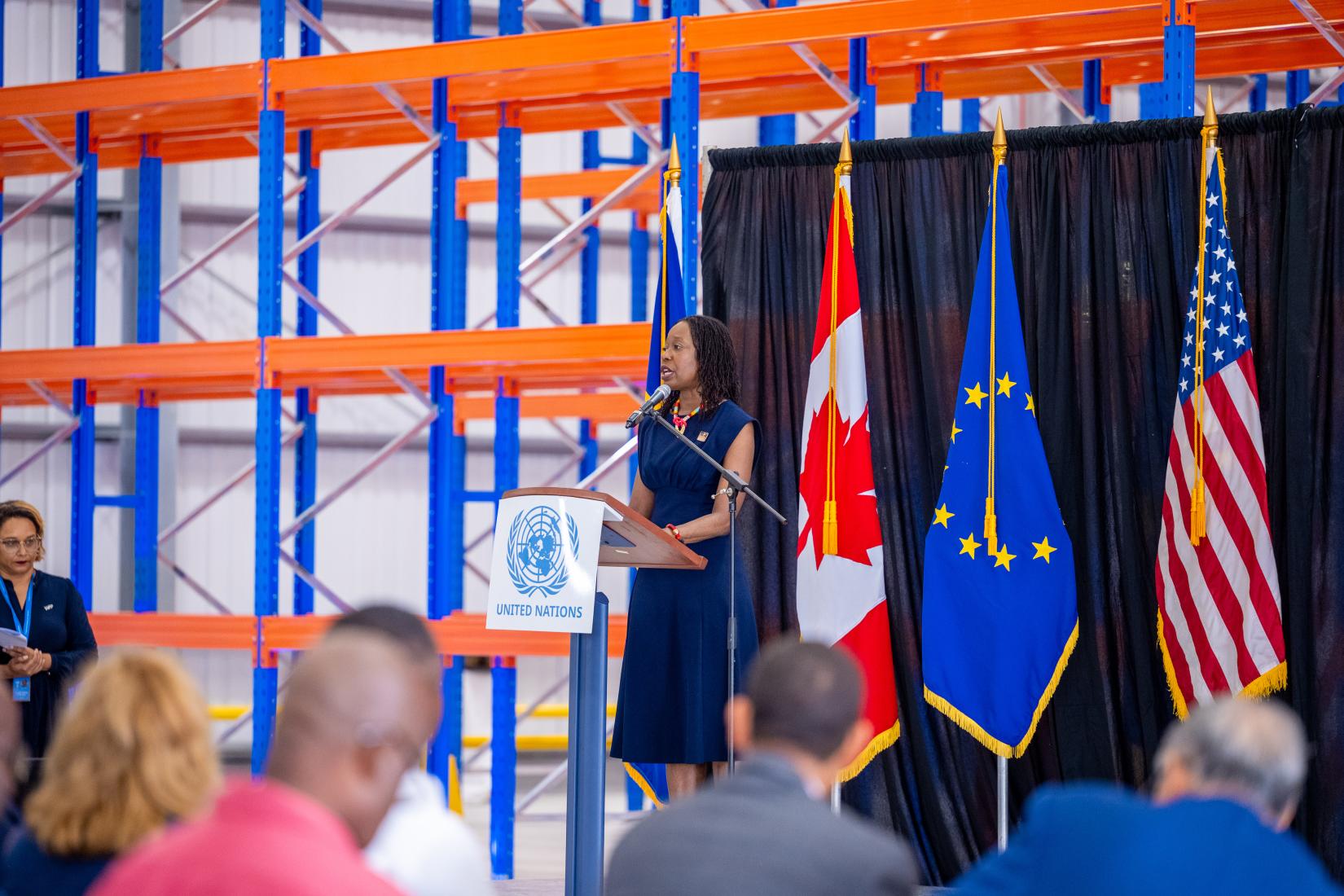 Elizabeth Riley, Executive Director, Caribbean Disaster Emergency Management Agency, at inauguration of the Caribbean Regional Logistics Hub