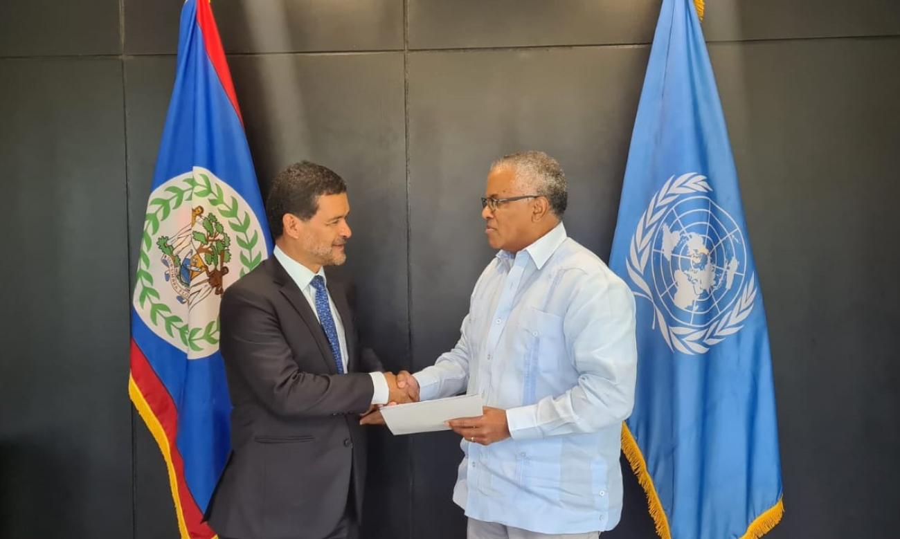 UN Belize Resident Coordinator Presents Credentials to the Government