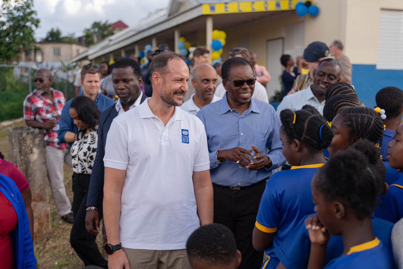 Crown Prince Haakon of Norway in Jamaica with UNDP