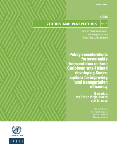 Policy considerations for sustainable transportation in three Caribbean small island developing States