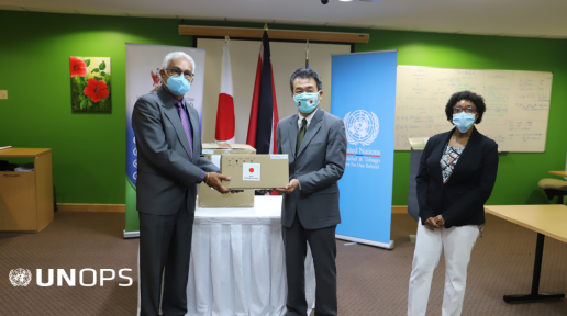 UNOPS and PAHO deliver medical equipment in Trinidad and Tobago