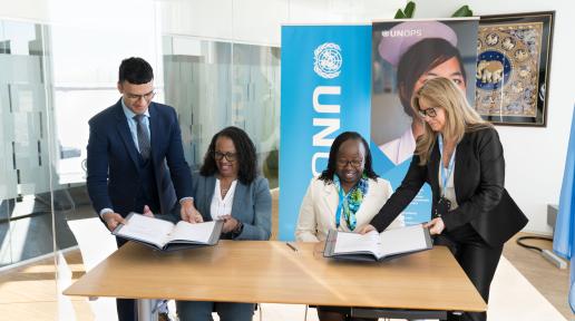 An agreement is signed between Sint Maarten and the United Nations Office for Project Services (UNOPS)