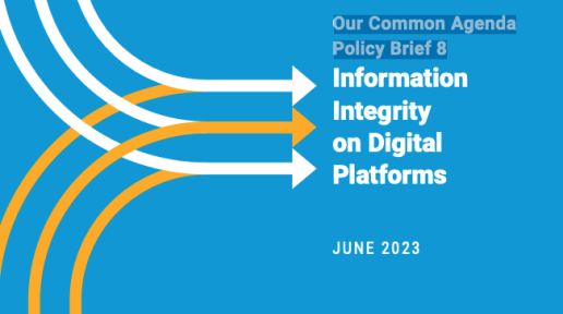 Information Integrity on Digital Platforms – Our Common Agenda Policy Brief 8