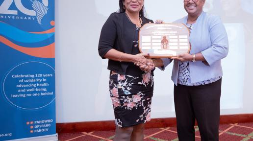 Dr Liliane Middleton of Belize wins first place