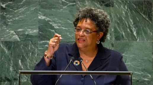 Prime Minister Mia Amor Mottley of Barbados addresses the general debate of the General Assembly’s seventy-ninth session.