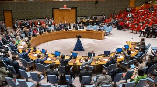 UN Security Council members vote and unanimously adopt resolution extending the mandate of the Multinational Security Support (MSS) mission in Haiti.    