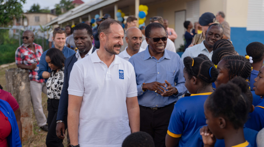 Crown Prince Haakon of Norway in Jamaica with UNDP
