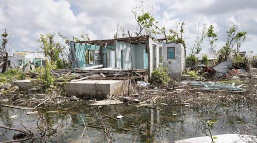 A scene of devastation in the wake of Hurricane Irma, which struck Antigua and Barbuda in the Caribbean region in 2017.